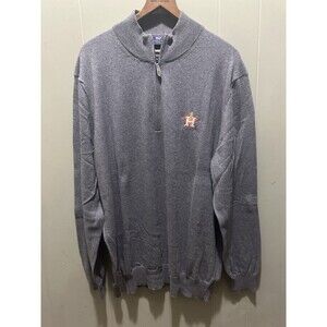 Houston Astros X Vineyard Vines Cashmere Blend 1/4 Zip Pullover Sweatshirt Sz XL